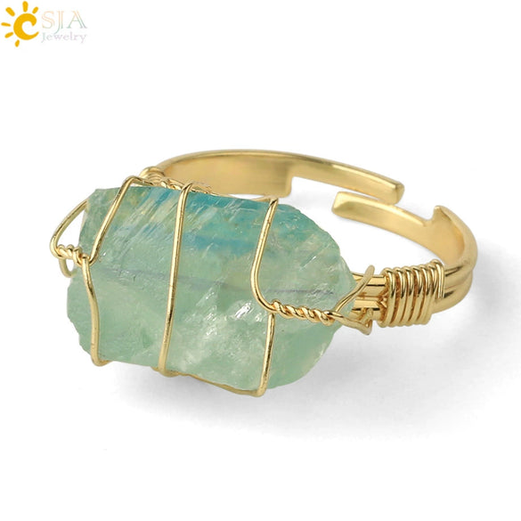 Natural Amethyst Crystal Gold Plated Geometric Open Ring Minimalist Adjustable Statement Jewelry For Women And Unisex Wear