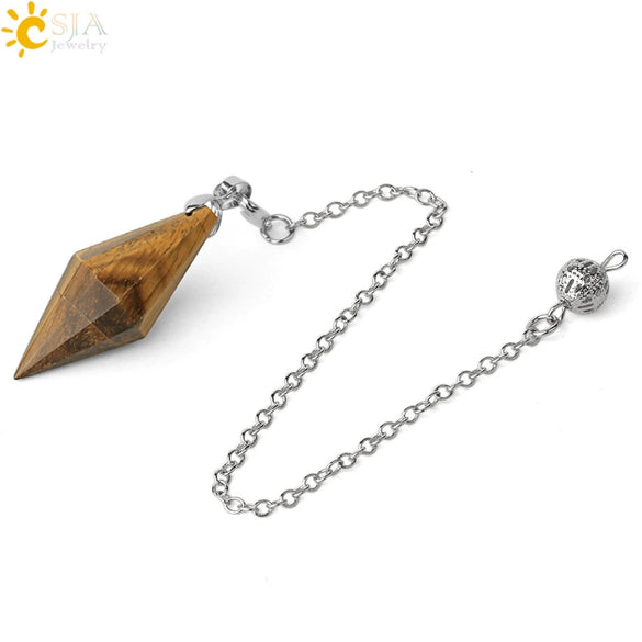 Natural Amethyst Crystal Hexagonal Pyramid Pendant Minimalist Cone Section Stone Jewelry Pendant