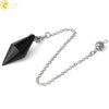 Natural Amethyst Crystal Hexagonal Pyramid Pendant Minimalist Cone Section Stone Jewelry Pendant
