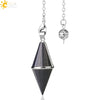 Natural Amethyst Crystal Pendulum Cone Pendant Minimalist Drop Shape Cut Stone Jewelry