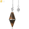 Natural Amethyst Crystal Pendulum Cone Pendant Minimalist Drop Shape Cut Stone Jewelry