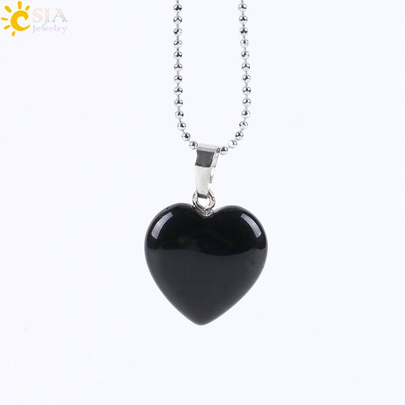 Natural Amethyst Stone Pendant Necklace With Copper Chain Elegant Holiday Gift Jewelry For Women