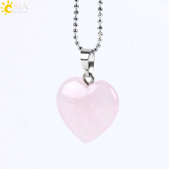 Natural Amethyst Stone Pendant Necklace With Copper Chain Elegant Holiday Gift Jewelry For Women