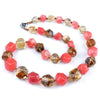 Natural Crystal Agate Jade Irregular Polished Necklace