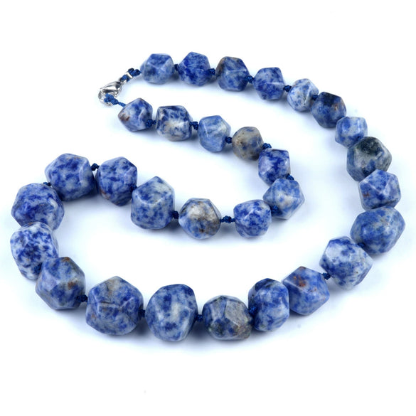 Natural Crystal Agate Jade Irregular Polished Necklace