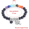 Natural Crystal And Black Onyx Beaded Bracelet With Tree Charm Minimalist Colorful Stone Yoga Bracelet For Women And Unisex Wear