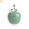 Natural Crystal Apple Pendant Alloy Necklace Women's Fashion Jewelry With Polishing Treatment