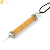 Natural Crystal Bottle Pendant Necklace Electroplated Personality Style Unisex Jewelry