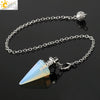 Natural Crystal Conical Pendant Head Jewelry Minimalist Amethyst Powder Crystal And Green Crystal Home Decoration Unisex