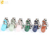 Natural Crystal Frog Pendant Necklace Minimalist Animal Zodiac Jewelry With Cute Frog Holding Crystal Column