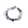 Natural Crystal Gravel Stretch Bracelet For Women And Unisex With Irregular Stone Look And Geometric Style