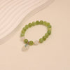 Natural Crystal Hand Knitted Bracelet With Freshwater Pearl And Ping An Buckle