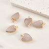 Natural Crystal Jade Minimalist Love Pendant Goldplated Edge Diy Handmade Accessories For Bracelet Necklace Earrings