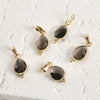 Natural Crystal Jade Water Drops Copper Gold Plated Diy Handmade Jewelry Accessories Material
