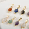 Natural Crystal Jade Water Drops Copper Gold Plated Diy Handmade Jewelry Accessories Material