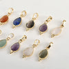 Natural Crystal Jade Water Drops Copper Gold Plated Diy Handmade Jewelry Accessories Material