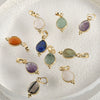 Natural Crystal Jade Water Drops Copper Gold Plated Diy Handmade Jewelry Accessories Material