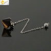 Natural Crystal Obsidian Cone Pendulum Minimalist Stone Jewelry Reiki Accessory Multi Color Gemstone Pendant