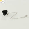 Natural Crystal Obsidian Cone Pendulum Minimalist Stone Jewelry Reiki Accessory Multi Color Gemstone Pendant