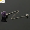 Natural Crystal Obsidian Cone Pendulum Minimalist Stone Jewelry Reiki Accessory Multi Color Gemstone Pendant