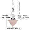 Natural Crystal Obsidian Cone Pendulum Minimalist Stone Jewelry Reiki Accessory Multi Color Gemstone Pendant