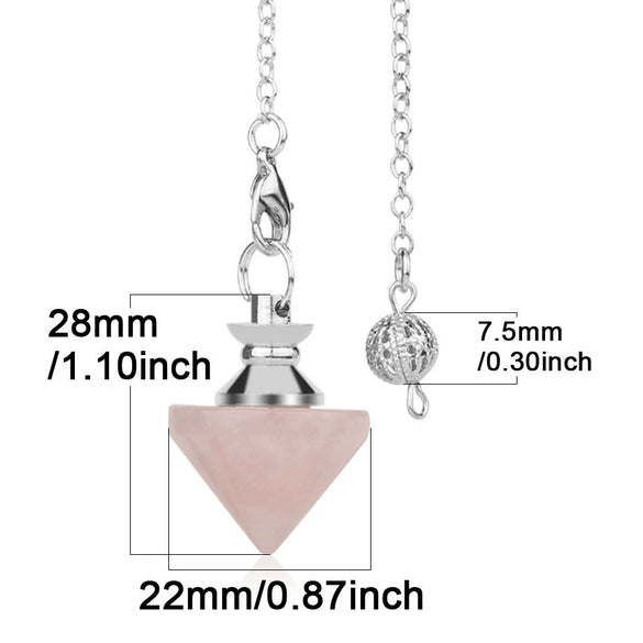 Natural Crystal Obsidian Cone Pendulum Minimalist Stone Jewelry Reiki Accessory Multi Color Gemstone Pendant