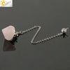 Natural Crystal Obsidian Cone Pendulum Minimalist Stone Jewelry Reiki Accessory Multi Color Gemstone Pendant