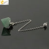 Natural Crystal Obsidian Cone Pendulum Minimalist Stone Jewelry Reiki Accessory Multi Color Gemstone Pendant