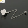 Natural Crystal Obsidian Cone Pendulum Minimalist Stone Jewelry Reiki Accessory Multi Color Gemstone Pendant