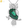 Natural Crystal Owl Pendant Necklace Minimalist Animal Ball Chain Necklace For Women Classic Creative Jewelry