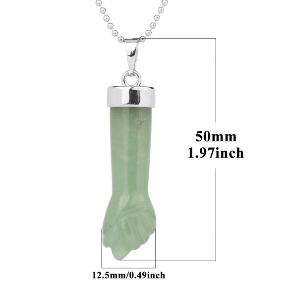 Natural Crystal Pendant Necklace With Geometric Pattern And Ball Chain Minimalist Style Unisex