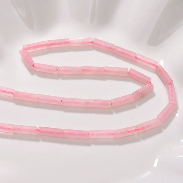 Natural Crystal Stone And Synthetic Stone Cylindrical Loose Beads For Jewelry Accessories