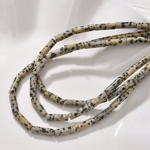 Natural Crystal Stone And Synthetic Stone Cylindrical Loose Beads For Jewelry Accessories