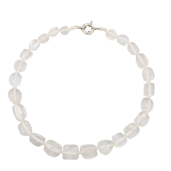 Natural Crystal Stone Choker Necklace Cartoon Animal Zodiac Oval Beaded Stone Chain Necklace