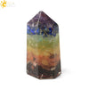 Natural Crystal Stone Resin Hexagonal Prism Pendulum Ornament With Dripping Glue Craftsmanship