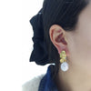 Natural Freshwater Baroque Pearl Earrings Retro Butterfly Alien Shape For Women
