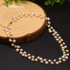 Natural Freshwater Pearl Double Layer Clavicle Chain With Geometric Design For Women Spring And Summer Jewelry Gift