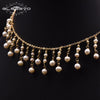 Natural Freshwater Pearl Double Layer Clavicle Chain With Geometric Design For Women Spring And Summer Jewelry Gift