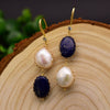 Natural Freshwater Pearl Drop Shape Retro Women's Earrings