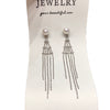 Natural Freshwater Pearl Earrings For Women Alloy Inlaid With Artificial Gemstones And Semiprecious Stones Oblate Style French Retro Tassel Bean Chain