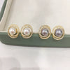Natural Freshwater Pearl Earrings For Women S925 Sterling Silver 18K Goldfilled Microembedded Oblate Style