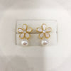 Natural Freshwater Pearl Earrings For Women S925 Sterling Silver 18K Goldfilled Oblate Shape