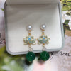 Natural Freshwater Pearl Earrings For Women S925 Sterling Silver Oblate Style