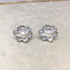 Natural Freshwater Pearl Earrings For Women S925 Sterling Silver Painted Goldedged Oblate Pearl Earrings Alloy Inlaid With Artificial Gemstones Semiprecious Stones