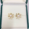 Natural Freshwater Pearl Earrings For Women With S925 Sterling Silver Needle And 18K Goldfilled Oblate Shape