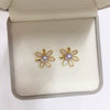 Natural Freshwater Pearl Earrings For Women With S925 Sterling Silver Needle And 18K Goldfilled Oblate Shape