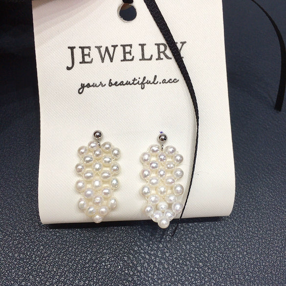 Natural Freshwater Pearl Earrings In S925 Sterling Silver With Alien Shape