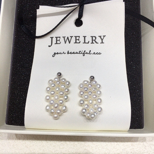 Natural Freshwater Pearl Earrings In S925 Sterling Silver With Alien Shape