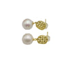 Natural Freshwater Pearl Earrings In 925 Sterling Silver Geometric Retro Electroplated Simple High Quality Jewelry For Women