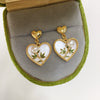 Natural Freshwater Pearl Earrings S925 Sterling Silver Women's Flat Round Bun Round Oblate Shape